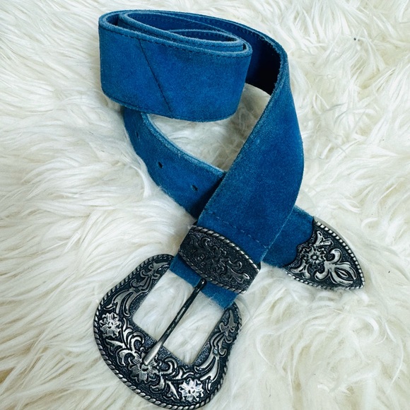 GENUINE SUEDE BLUE LEATHER COASTAL COWGIRL - Picture 3 of 7